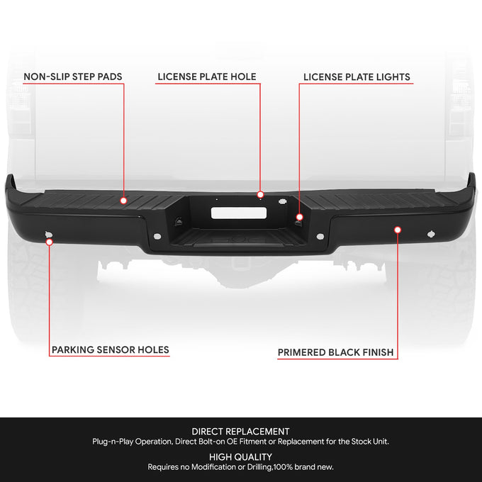 Rear Bumper Assembly (w/ Sensor Holes) <br> 04-06 Ford F-150