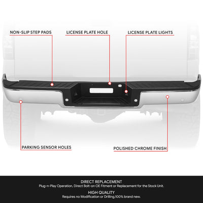 Rear Bumper Assembly (w/ Sensor Holes) <br> 04-06 Ford F-150
