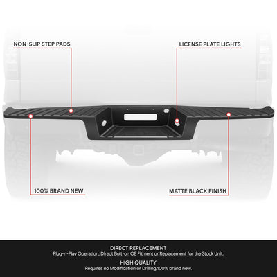 Rear Bumper Step Pad (w/o Sensor Holes,Tow Package) <br> 04-08 Ford F-150