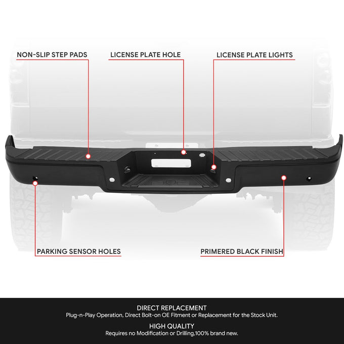 Rear Bumper Assembly (w/Sensor Holes, w/o Tow Package) <br> 06-08 Ford F-150