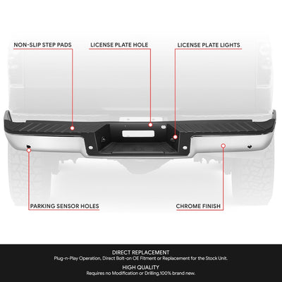 Rear Bumper Assembly (w/ Sensor Holes, w/o Tow Package) <br> 06-08 Ford F-150
