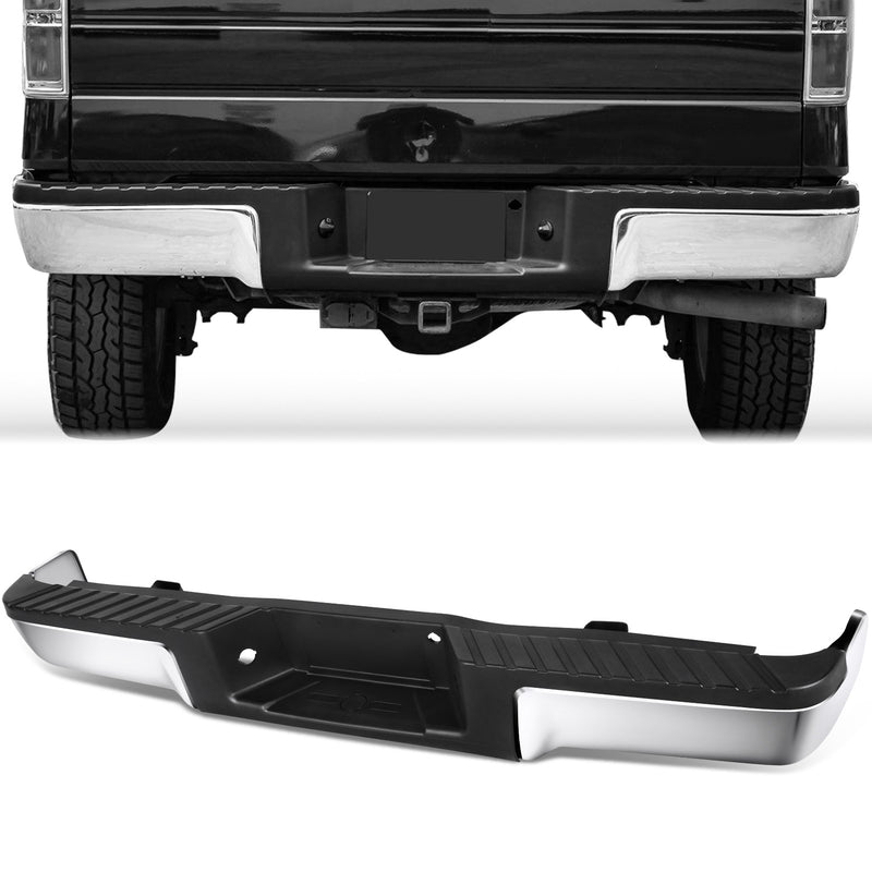 Steel Rear Bumper (without Parking Sensor Holes)<br> 09-14 Ford F-150