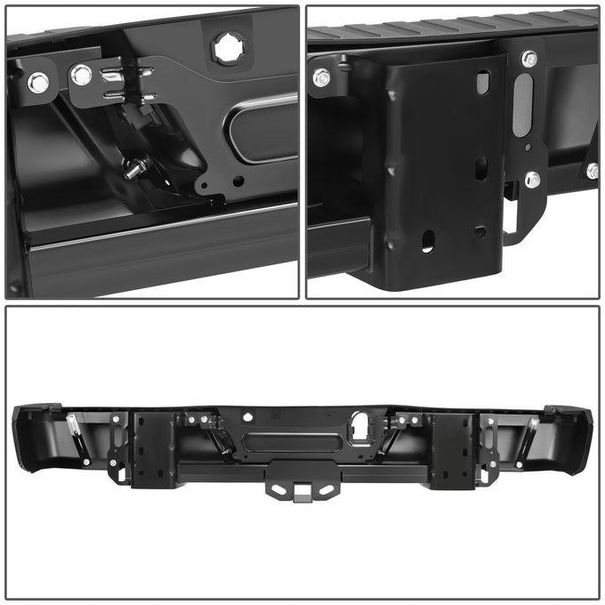 Rear Step Bumper (Black) <br> 15-20 Ford F-150