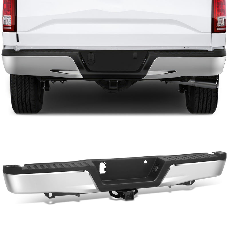 Rear Step Bumper (Chrome) <br> 15-20 Ford F-150