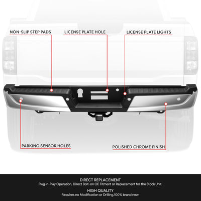 Rear Bumper Assembly (w/Sensor Holes, w/o Tow Package) <br> 15-20 Ford F-150