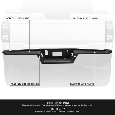 Rear Bumper Step Pad (w/ Sensor Holes, Tow Package) <br> 21-23 Ford F-150