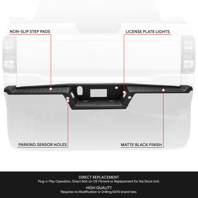 Rear Bumper Step Pad (w/ Sensor Holes, Tow Package) <br> 21-23 Ford F-150