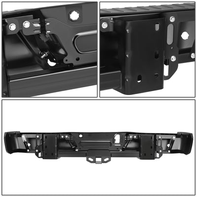 Rear Step Bumper (Black, with Parking Sensor Holes) <br> 15-20 Ford F-150