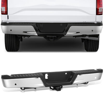 Rear Step Bumper w/Sensor Holes, Towing Pkg <br> 15-20 Ford F-150