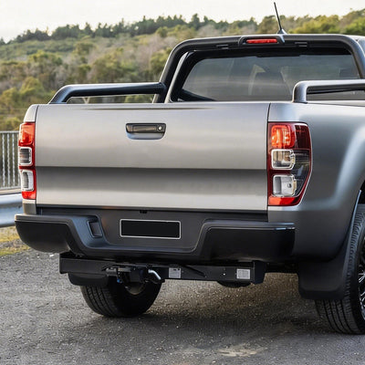 Primered Black Steel Rear Step Bumper<br>19-23 Ford Ranger