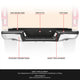 Polished Chrome Steel Rear Step Bumper<br>19-23 Ford Ranger