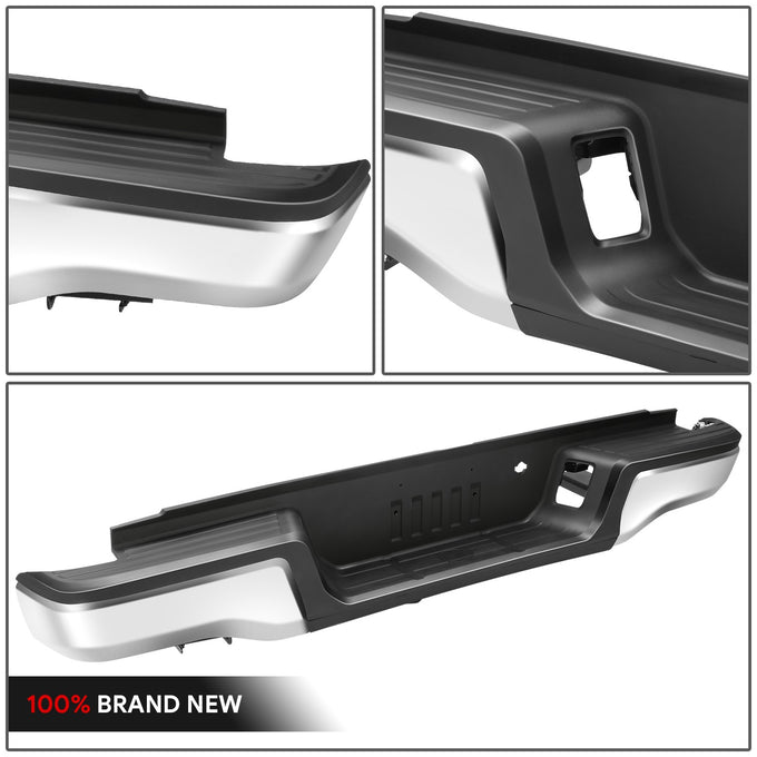 Polished Chrome Steel Rear Step Bumper<br>19-23 Ford Ranger