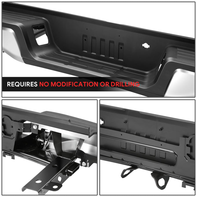 Polished Chrome Steel Rear Step Bumper<br>19-23 Ford Ranger