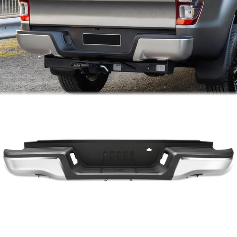 Polished Chrome Steel Rear Step Bumper<br>19-23 Ford Ranger