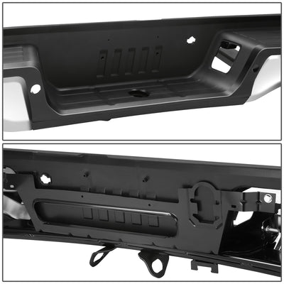 Chrome Steel Rear Step Bumper w/Parking Sensor Holes<br>19-23 Ford Ranger