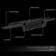Black Rear Bumper Step Pad w/Tow Package<br>19-23 Ford Ranger