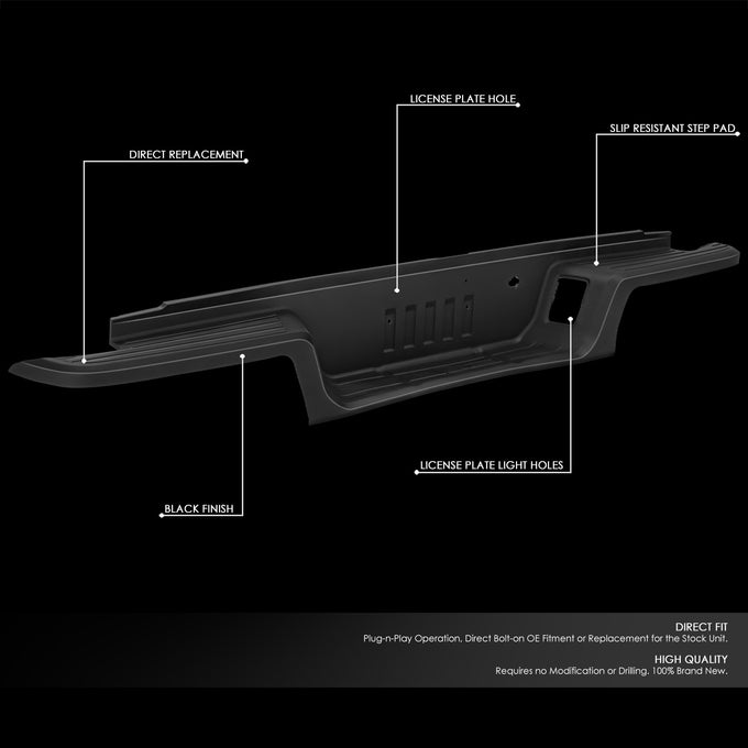 Textured Black Rear Bumper Step Pad<br>19-23 Ford Ranger