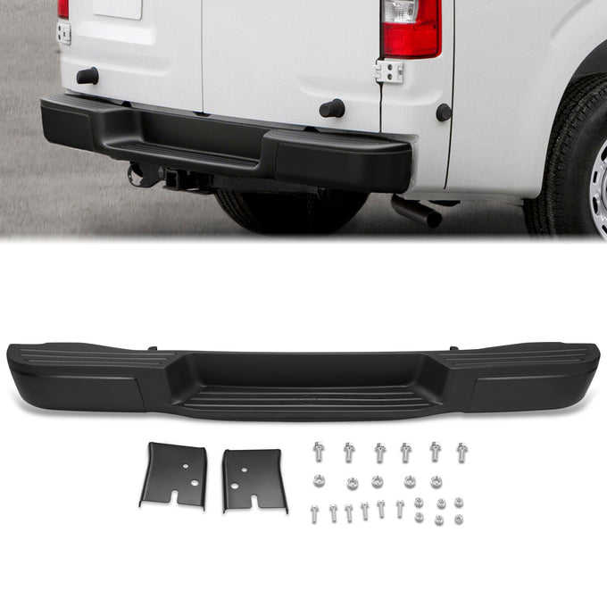 Primered Black Rear Step Bumper<br>12-21 Nissan NV1500 NV2500 NV3500