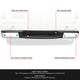 Chrome Rear Step Bumper w/Parking Sensor Holes<br>12-21 Nissan NV1500 NV2500 NV3500