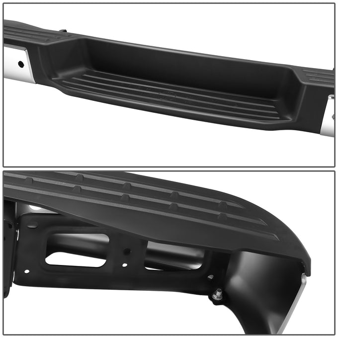 Chrome Rear Step Bumper w/Parking Sensor Holes<br>12-21 Nissan NV1500 NV2500 NV3500