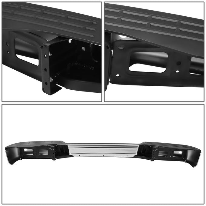 Chrome Rear Step Bumper w/Parking Sensor Holes<br>12-21 Nissan NV1500 NV2500 NV3500