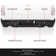 Primered Black Rear Bumper<br>19-24 Ram 1500
