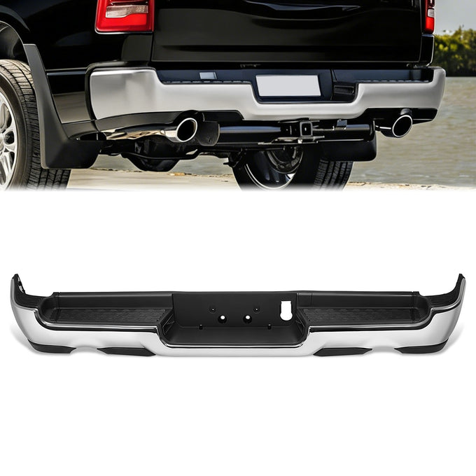 Polished Chrome Rear Bumper<br>19-24 Ram 1500