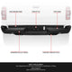 Primered Black Rear Bumper w/Parking Sensor Holes<br>19-24 Ram 1500