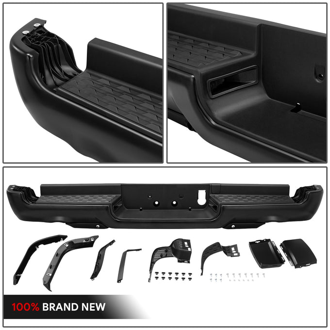 Primered Black Rear Bumper w/Parking Sensor Holes<br>19-24 Ram 1500