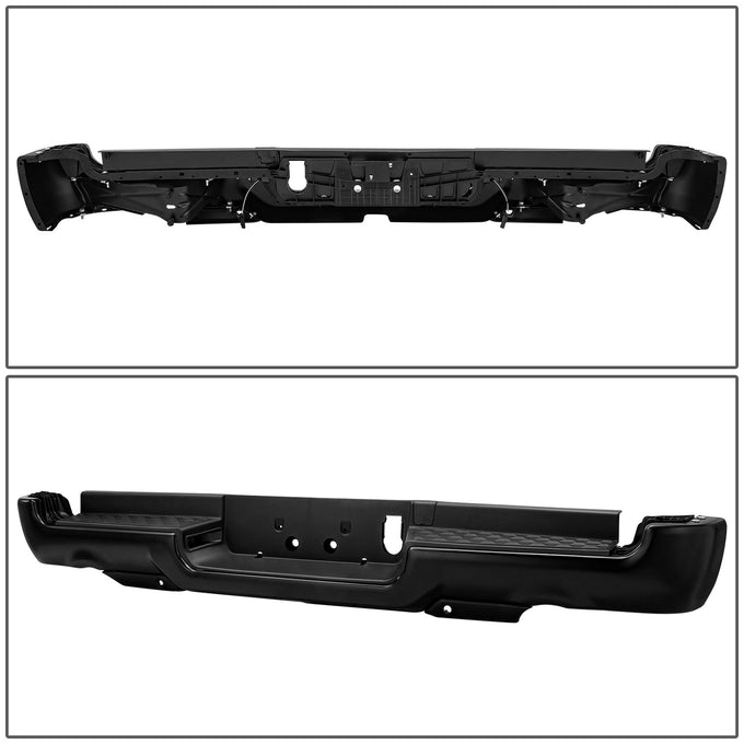 Primered Black Rear Bumper w/Parking Sensor Holes<br>19-24 Ram 1500