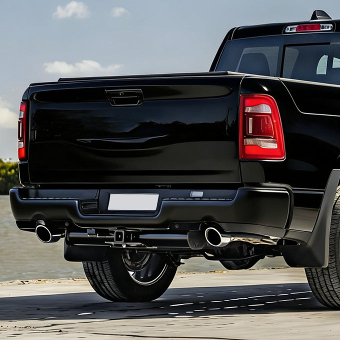 Primered Black Rear Bumper w/Parking Sensor Holes<br>19-24 Ram 1500