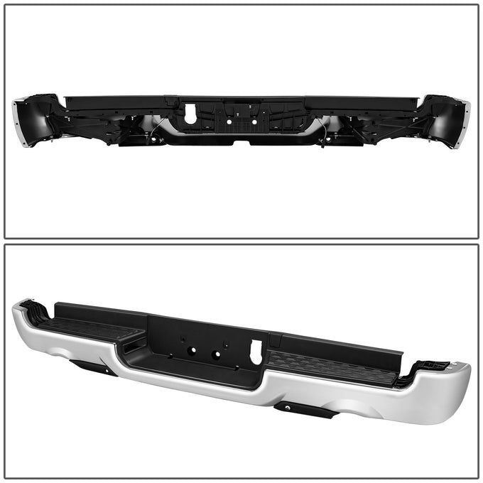 Polished Chrome Rear Bumper w/Parking Sensor Holes<br>19-24 Ram 1500
