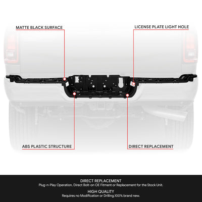 Matte Black Rear Bumper Shell<br>19-26 Ram 2500 3500