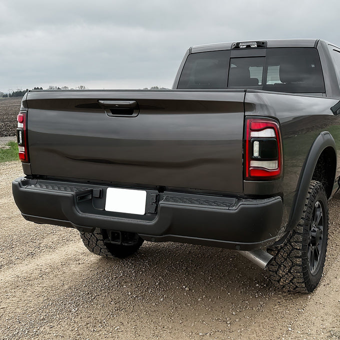 Matte Black Black Rear Bumper Step Pad<br>19-26 Ram 2500 3500