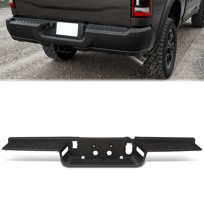 Matte Black Black Rear Bumper Step Pad<br>19-26 Ram 2500 3500