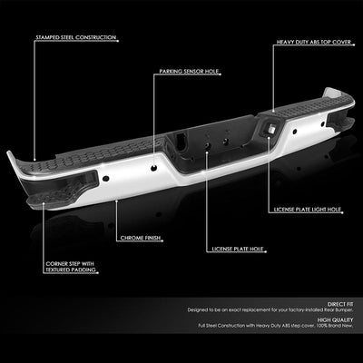 Rear Bumper (w/Parking Sensor Hole) <br>11-18 Ram 1500, 19-23 1500 Classic