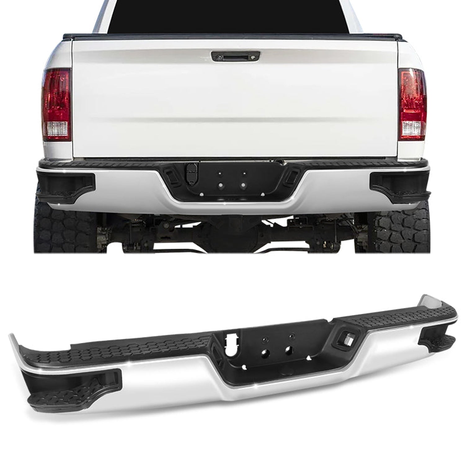 Rear Bumper (w/o Parking Sensor Hole) <br>11-18 Ram 1500, 19-23 1500 Classic