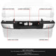 Chrome Steel Rear Step Bumper Assembly w/o Sensor Holes <br>14-21 Toyota Tundra