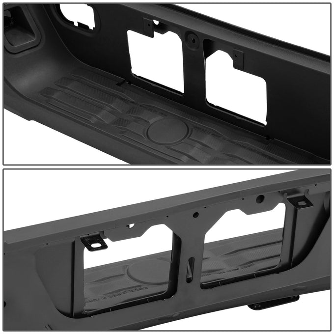 Chrome Steel Rear Step Bumper Assembly w/o Sensor Holes <br>14-21 Toyota Tundra