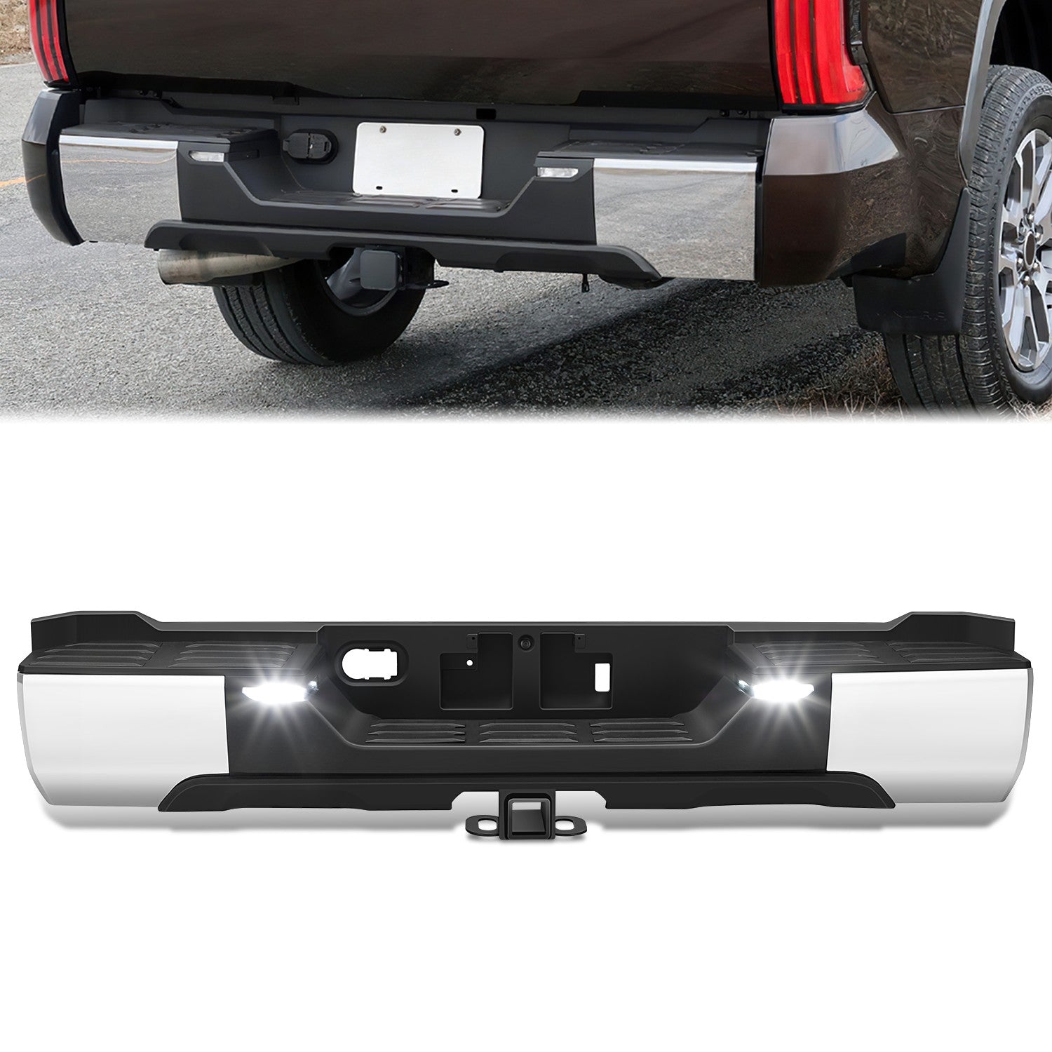 Polished Chrome Rear Bumper <br>22-26 Toyota Tundra