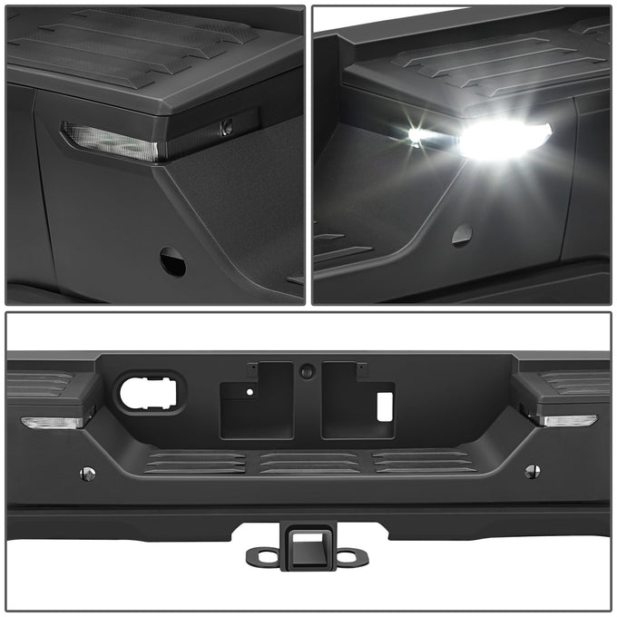 Primered Black Rear Bumper w/Parking Sensor Holes<br>22-26 Toyota Tundra