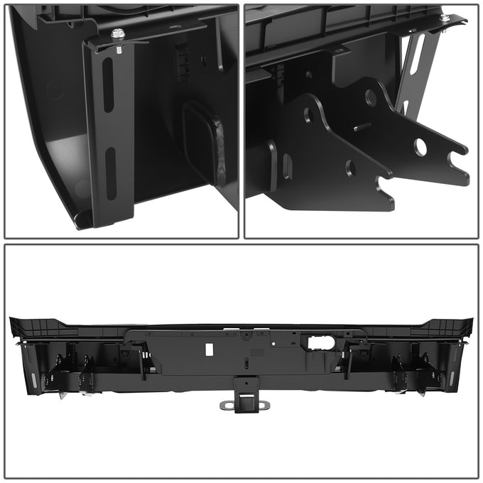 Primered Black Rear Bumper w/Parking Sensor Holes<br>22-26 Toyota Tundra