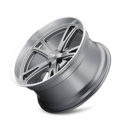 Style 606 20x8.5 in Gloss Grey Machined Wheel <br> 5x127 Bolt Pattern / 0 mm Offset / 83.82 mm Hub
