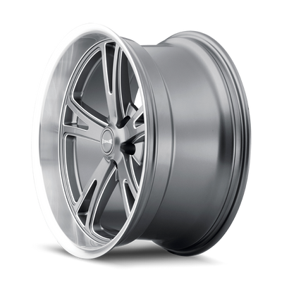 Style 606 18x8 in Gloss Grey Machined Wheel <br> 5x127 Bolt Pattern / 0 mm Offset / 83.82 mm Hub