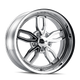 Style 608 20x8.5 in Chrome Wheel <br> 5x127 Bolt Pattern / 0 mm Offset / 78.3 mm Hub