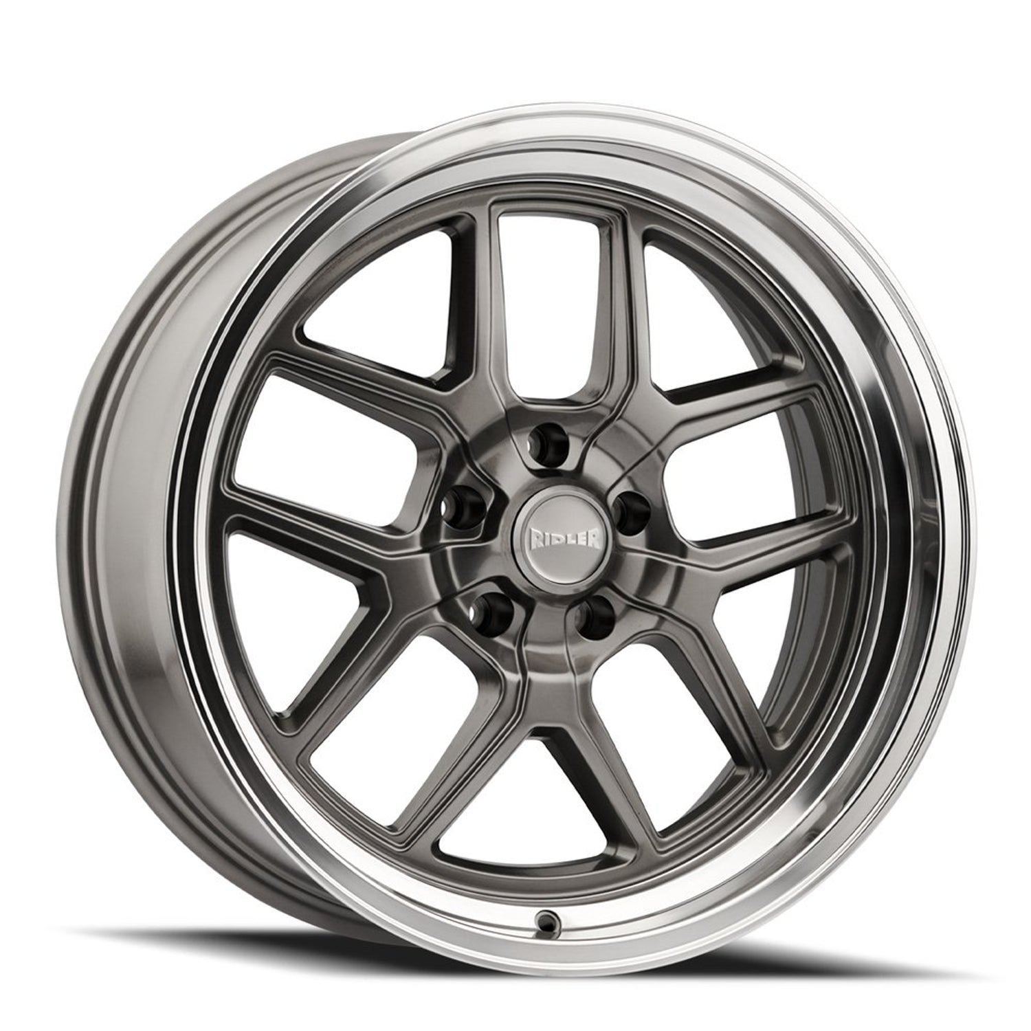 Style 610 17x7 in Gloss Grey Polished Wheel <br> 5x120.65 Bolt Pattern / 0 mm Offset / 83.82 mm Hub