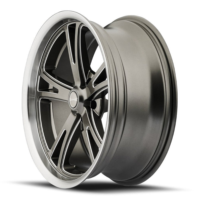 Style 610 17x8 in Gloss Grey Polished Wheel <br> 5x120.65 Bolt Pattern / 0 mm Offset / 83.82 mm Hub