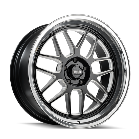 20x8.5 in Gloss Black Milled w/Diamond Cut Lip Wheel <br> 5x120.65 Bolt Pattern / 0 mm Offset / 83.82 mm Hub