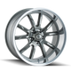 Style 650 17x7 in Gloss Grey Polished Wheel <br> 5x120.65 Bolt Pattern / 0 mm Offset / 83.82 mm Hub
