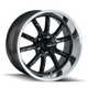 Style 650 18x9.5 in Matte Black Polished Wheel <br> 5x127 Bolt Pattern / 0 mm Offset / 83.82 mm Hub
